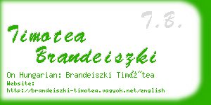 timotea brandeiszki business card